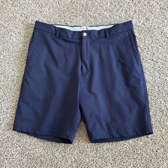 Peter Millar Men's Size 34 Skull Print Navy Blue Golf Shorts - Picture 9 of 9